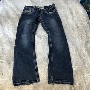 Hydraulic Dark Blue Jeans with White Stitching